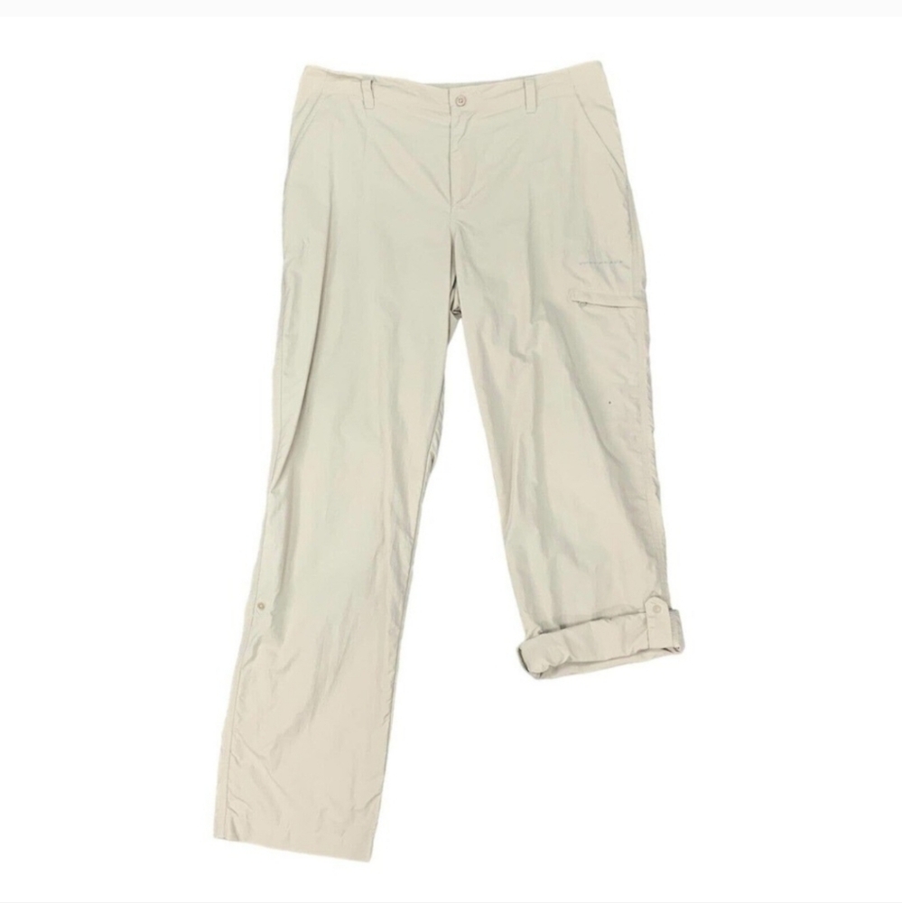 Columbia Cream Cargo Pants Relaxed Fit Lightweight